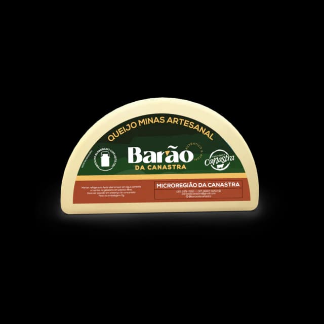 Queijo Barão da Canastra - Medalha de Bronze Mondial du Fromage 2021 1/2 peça (Aprox 500g)