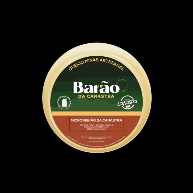 Queijo Barão da Canastra - Medalha de Bronze Mondial du Fromage 2021 (Aprox 1kg)
