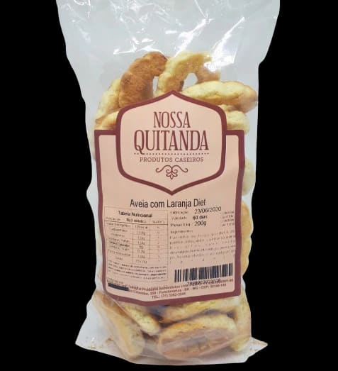 Rosquinha De Aveia Com Laranja Diet 200G Nossa Quitanda